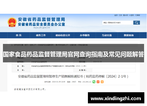 国家食品药品监督管理局官网查询指南及常见问题解答